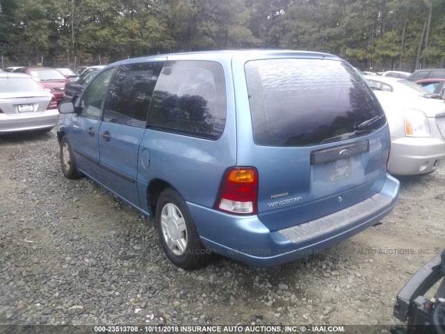 2FMZA50423BB27576 - 2003 FORD WINDSTAR WAGON BLUE photo 3