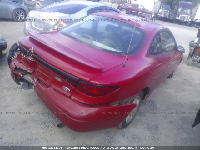 3FAKP1133WR272639 - 1998 FORD ESCORT ZX2/SPORT RED photo 4