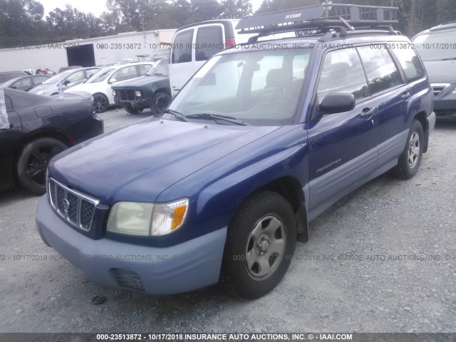 JF1SF63531H762393 - 2001 SUBARU FORESTER L BLUE photo 2