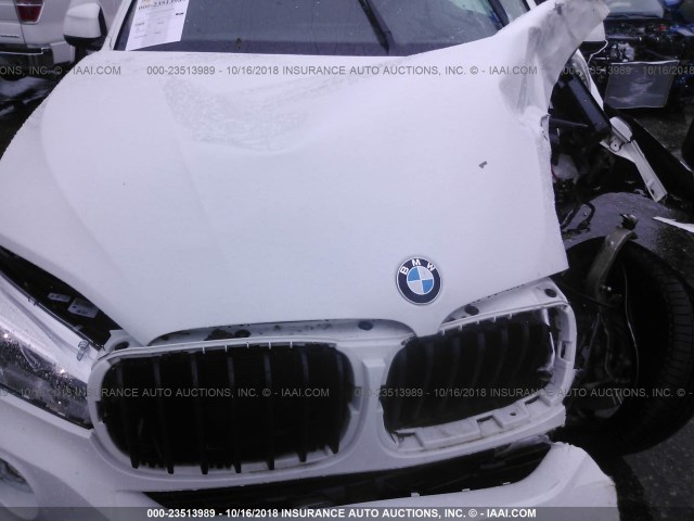5UXKR0C56F0K69665 - 2015 BMW X5 XDRIVE35I WHITE photo 10