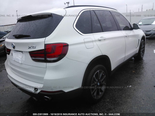 5UXKR0C56F0K69665 - 2015 BMW X5 XDRIVE35I WHITE photo 4