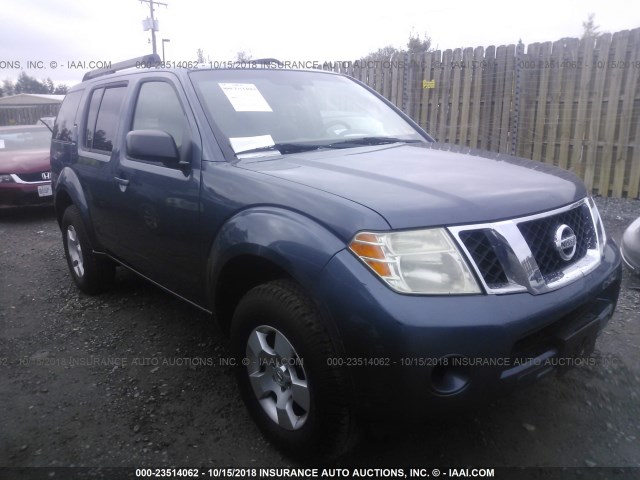 5N1AR18B78C656918 - 2008 NISSAN PATHFINDER S/LE/SE BLUE photo 1