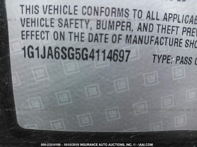 1G1JA6SG5G4114697 - 2016 CHEVROLET SONIC LS 灰色 照片 9