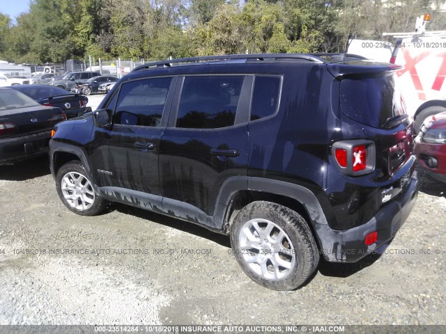 ZACCJBBT7GPC56640 - 2016 JEEP RENEGADE LATITUDE BLACK photo 3