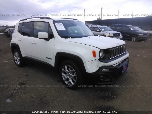 ZACCJABT9GPE21128 - 2016 JEEP RENEGADE LATITUDE WHITE photo 1