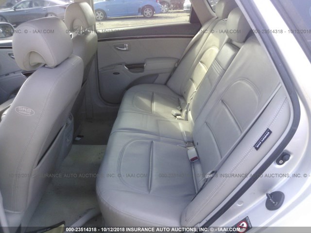 KMHFC46F77A210289 - 2007 HYUNDAI AZERA SE/LIMITED SILVER photo 8