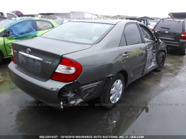4T1BE32K63U712628 - 2003 TOYOTA CAMRY LE/XLE/SE GRAY photo 4