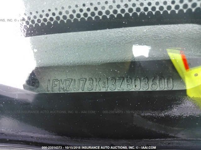 1FMZU73K43ZB03600 - 2003 FORD EXPLORER XLT/XLT SPORT/NBX 银色 照片 9