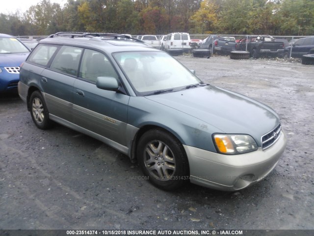 4S3BH686117608339 - 2001 SUBARU LEGACY OUTBACK LIMITED GREEN photo 1