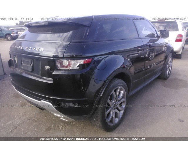 SALVT1BG0DH710285 - 2013 LAND ROVER RANGE ROVER EVOQUE DYNAMIC PREMIUM BLACK photo 4