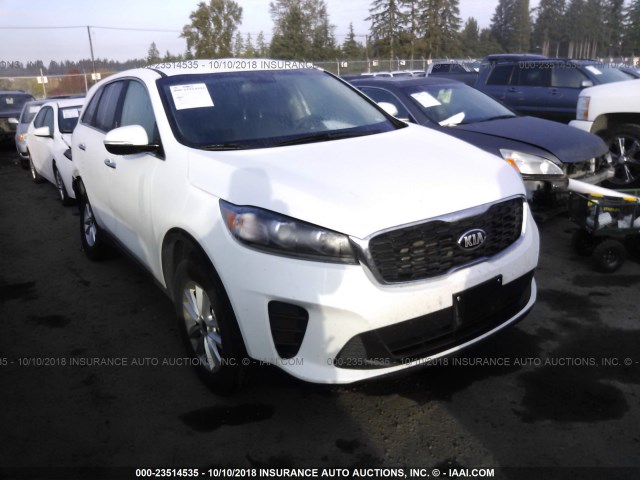 5XYPG4A59KG471086 - 2019 KIA SORENTO LX/L WHITE photo 1