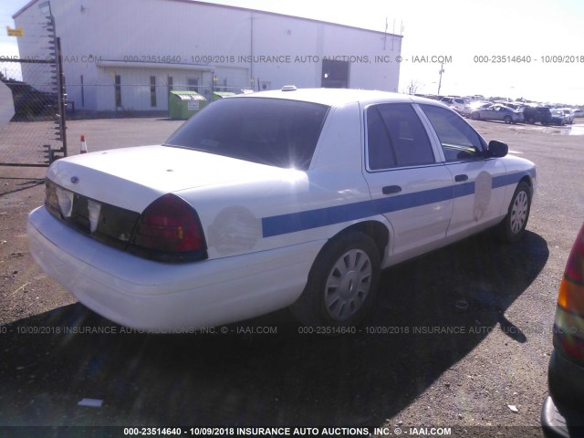 2FAFP71V98X151379 - 2008 FORD CROWN VICTORIA POLICE INTERCEPTOR WHITE photo 4