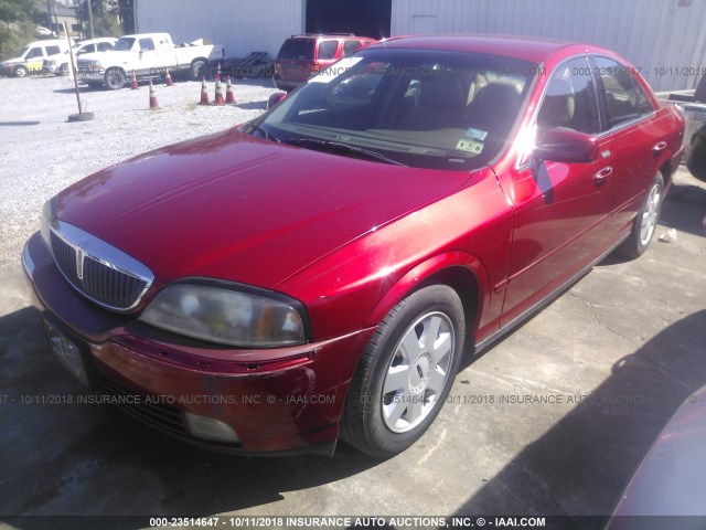 1LNHM86S15Y614607 - 2005 LINCOLN LS RED photo 2