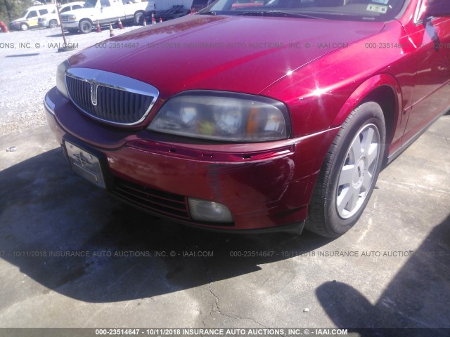 1LNHM86S15Y614607 - 2005 LINCOLN LS RED photo 6