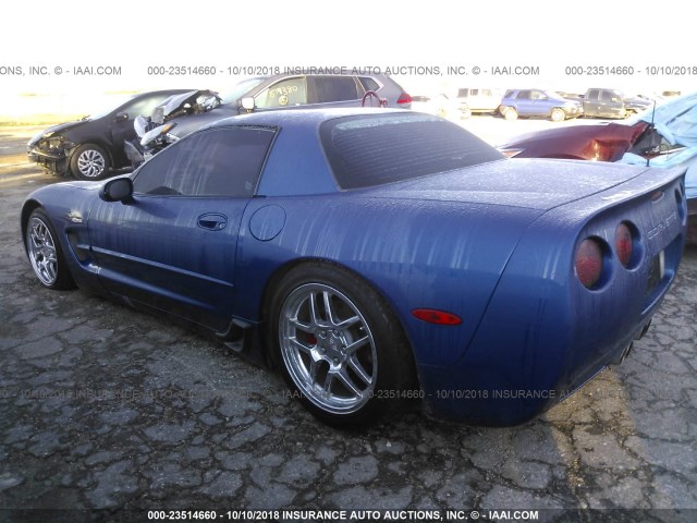 1G1YY12S135107221 - 2003 CHEVROLET CORVETTE Z06 BLUE photo 3