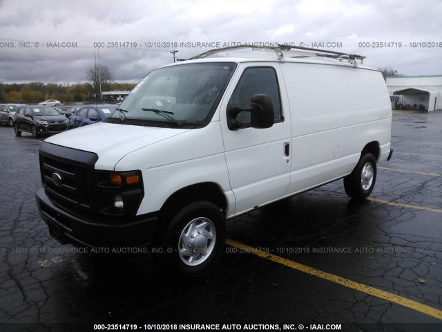 1FTSE3EL2BDA13505 - 2011 FORD ECONOLINE E350 SUPER DUTY VAN WHITE photo 2