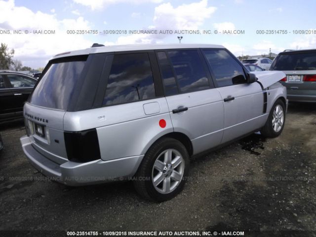 SALME11445A195010 - 2005 LAND ROVER RANGE ROVER HSE SILVER photo 4