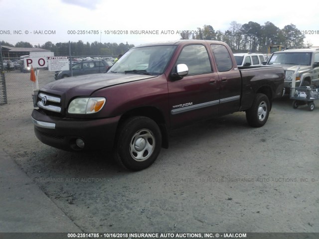 5TBRU34156S478137 - 2006 TOYOTA TUNDRA ACCESS CAB SR5 MAROON photo 2