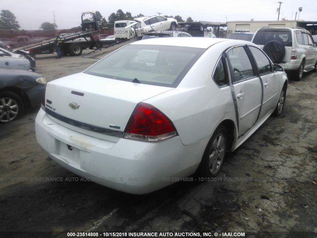 2G1WB5EK3A1212417 - 2010 CHEVROLET IMPALA LT WHITE photo 4