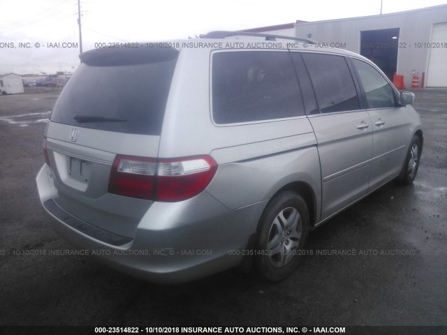 5FNRL38737B415083 - 2007 HONDA ODYSSEY EXL SILVER photo 4