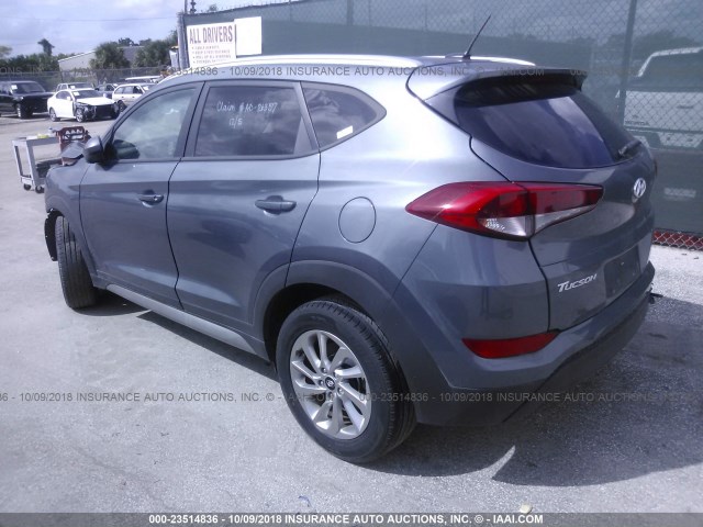 KM8J33A45HU252633 - 2017 HYUNDAI TUCSON LIMITED/SPORT AND ECO/SE GRAY photo 3