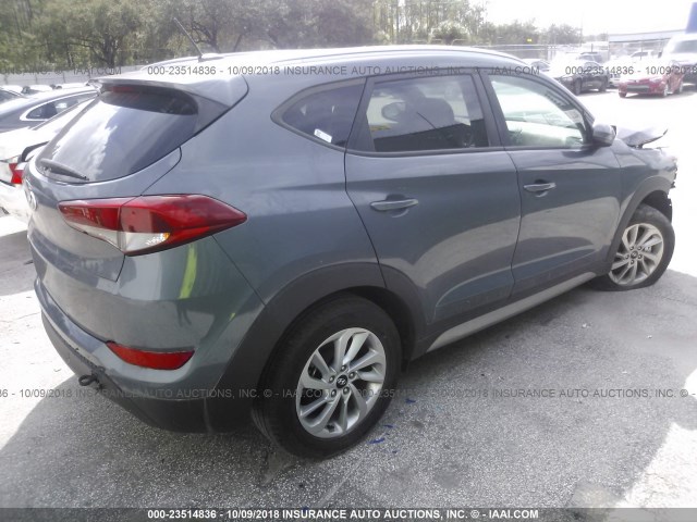 KM8J33A45HU252633 - 2017 HYUNDAI TUCSON LIMITED/SPORT AND ECO/SE GRAY photo 4