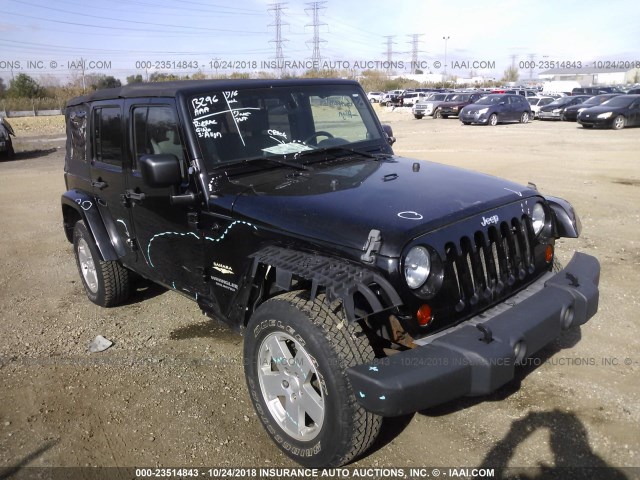 1J4GA59177L162053 - 2007 JEEP WRANGLER SAHARA BLACK photo 1