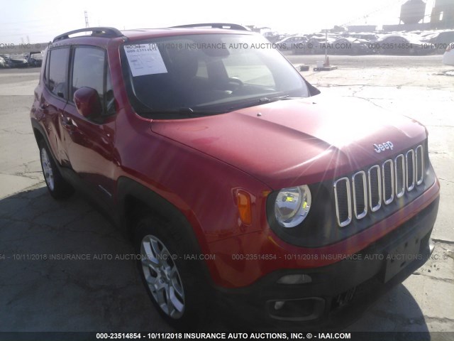 ZACCJABB1HPE60126 - 2017 JEEP RENEGADE LATITUDE RED photo 1