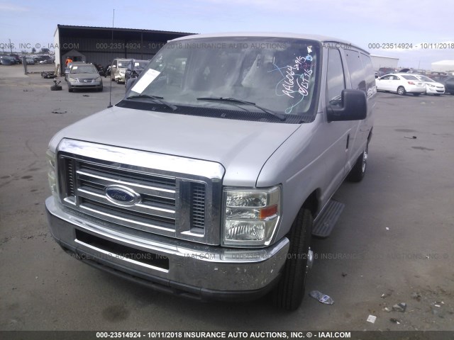 1FMNE1BW6ADA61891 - 2010 FORD ECONOLINE E150 WAGON SILVER photo 2