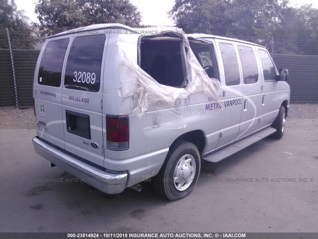 1FMNE1BW6ADA61891 - 2010 FORD ECONOLINE E150 WAGON SILVER photo 4