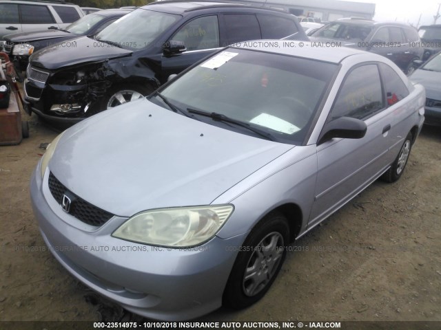 1HGEM22104L080644 - 2004 HONDA CIVIC DX VP SILVER photo 2