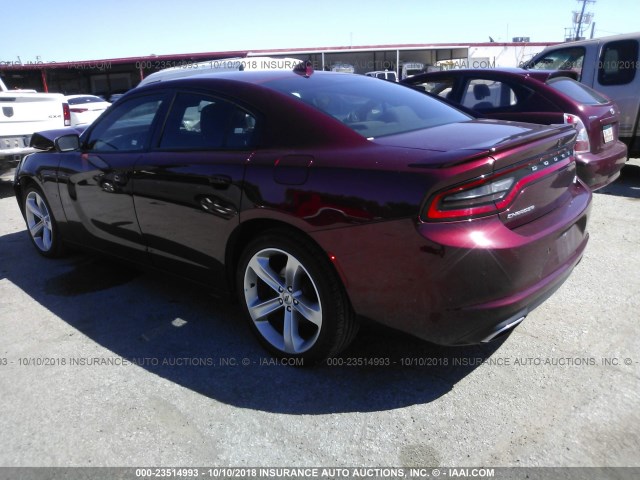 2C3CDXCT2JH156557 - 2018 DODGE CHARGER R/T MAROON photo 3
