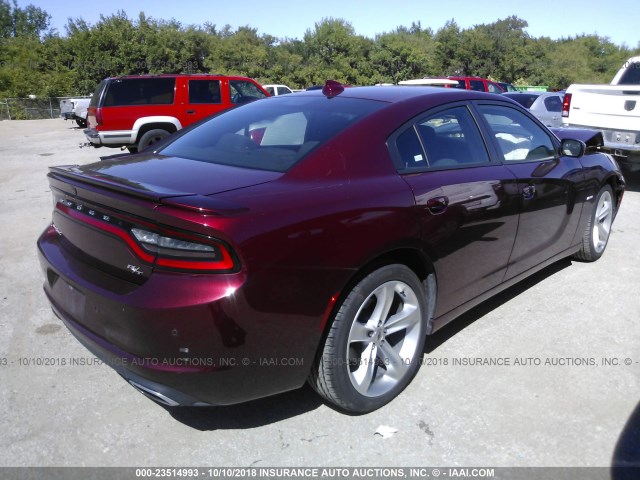 2C3CDXCT2JH156557 - 2018 DODGE CHARGER R/T MAROON photo 4
