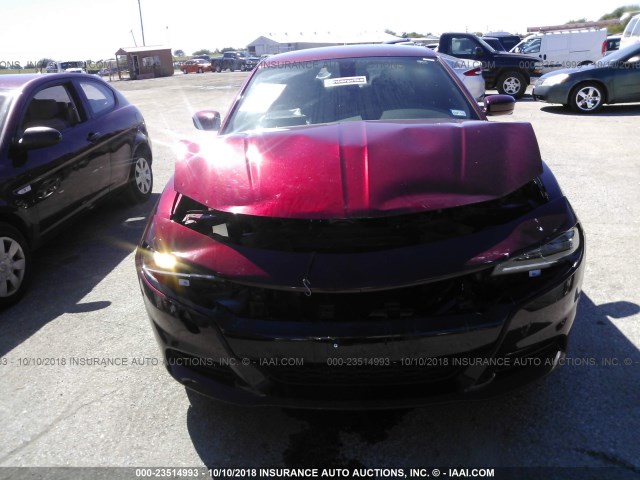 2C3CDXCT2JH156557 - 2018 DODGE CHARGER R/T MAROON photo 6
