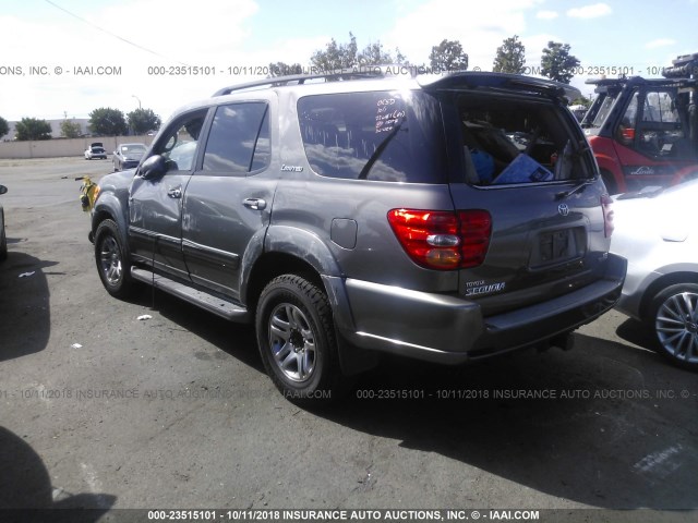 5TDZT38A34S220006 - 2004 TOYOTA SEQUOIA LIMITED GRAY photo 3