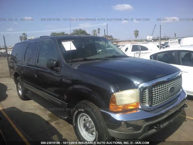 1FMNU40L01EB53358 - 2001 FORD EXCURSION XLT BLUE photo 1