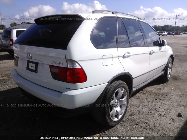 5UXFB33513LH41646 - 2003 BMW X5 4.4I WHITE photo 4