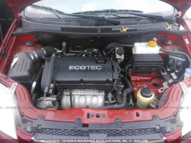 KL1TD5DEXBB126577 - 2011 CHEVROLET AVEO LS/LT RED photo 10