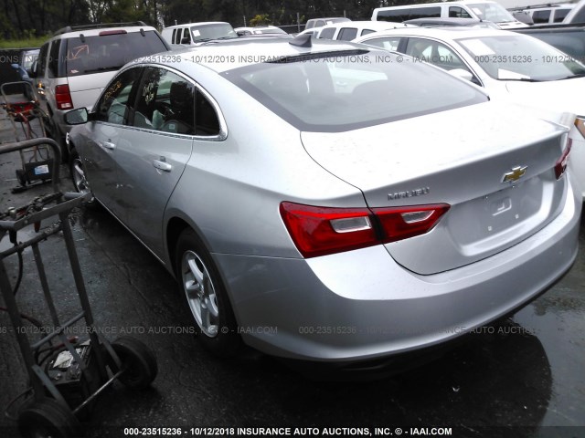 1G1ZB5ST6JF197706 - 2018 CHEVROLET MALIBU LS Gümüş foto 3