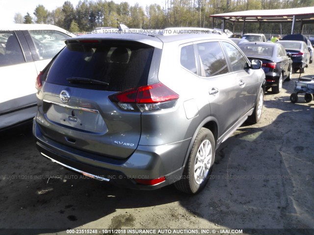 KNMAT2MV9JP542087 - 2018 NISSAN ROGUE S/SV GRAY photo 4