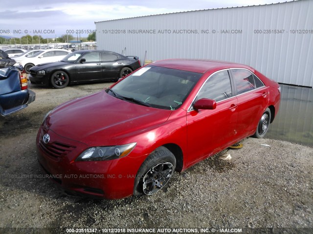 4T1BE46K87U153718 - 2007 TOYOTA CAMRY NEW GENERAT CE/LE/XLE/SE RED photo 2