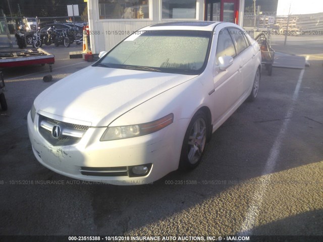 19UUA66207A037548 - 2007 ACURA TL WHITE photo 2