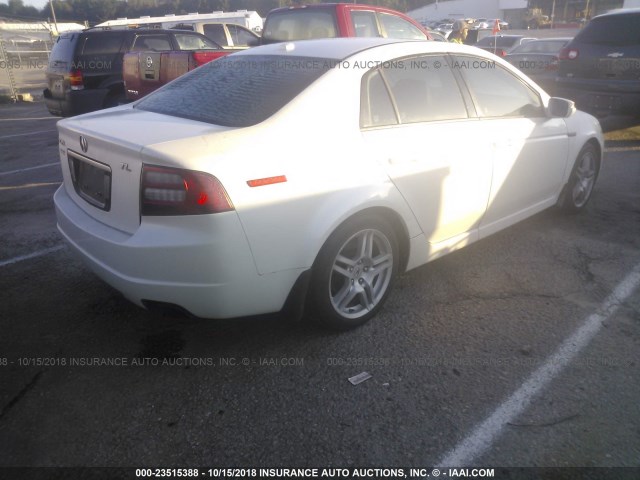 19UUA66207A037548 - 2007 ACURA TL WHITE photo 4