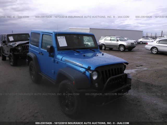 1C4AJWAG8GL159261 - 2016 JEEP WRANGLER SPORT BLUE photo 1