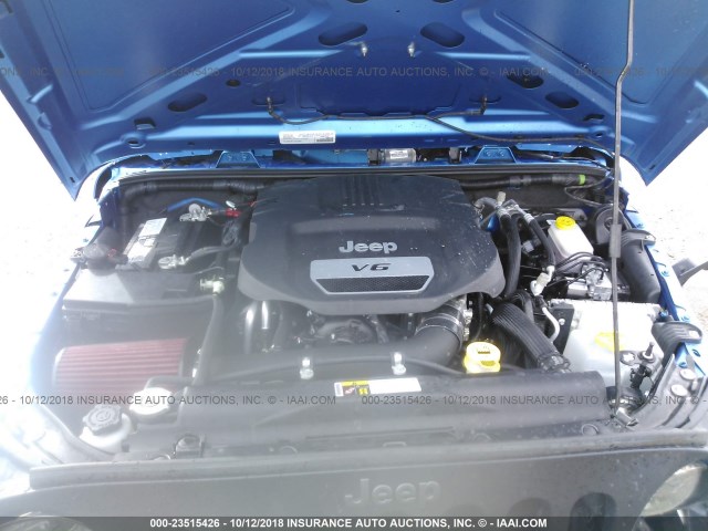 1C4AJWAG8GL159261 - 2016 JEEP WRANGLER SPORT Mavi foto 10