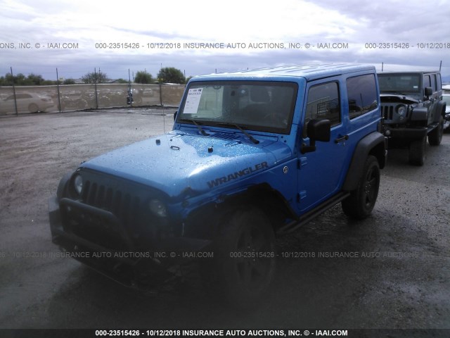 1C4AJWAG8GL159261 - 2016 JEEP WRANGLER SPORT BLUE photo 2