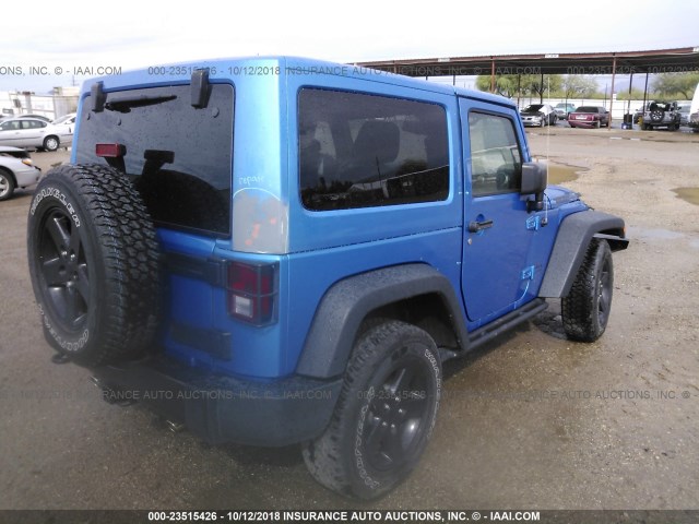 1C4AJWAG8GL159261 - 2016 JEEP WRANGLER SPORT Mavi foto 4