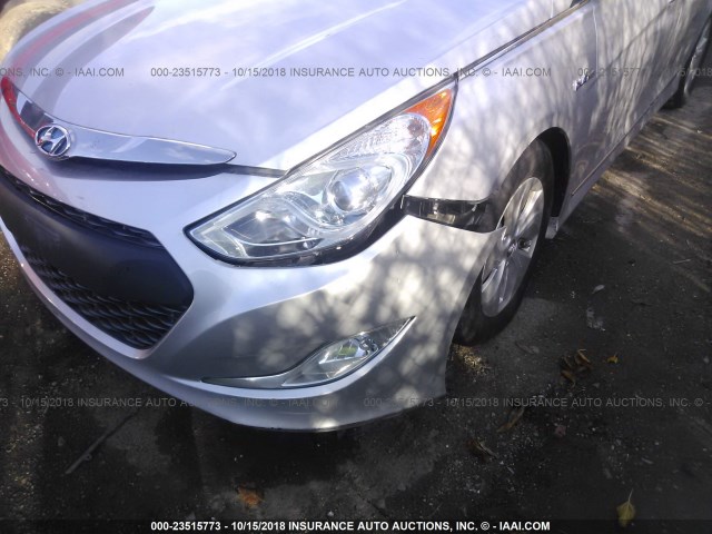 KMHEC4A4XDA051037 - 2013 HYUNDAI SONATA HYBRID SILVER photo 6