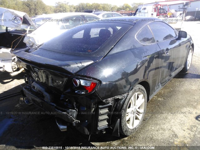 KMHHM66D08U290003 - 2008 HYUNDAI TIBURON GS BLACK photo 4