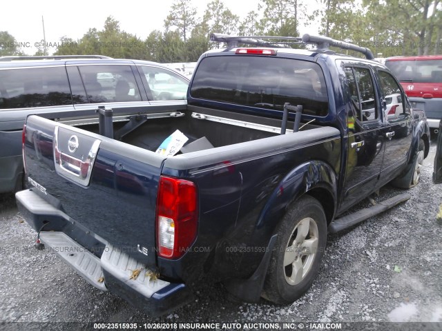 1N6AD07U37C444058 - 2007 NISSAN FRONTIER CREW CAB LE/SE/OFF ROAD Dark Blue photo 4